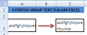 Menggunakan Wrap Text dalam Excel